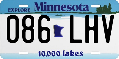 MN license plate 086LHV