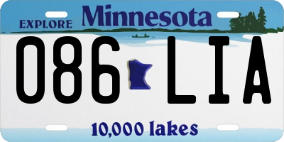 MN license plate 086LIA