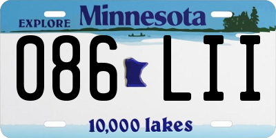 MN license plate 086LII