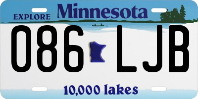MN license plate 086LJB
