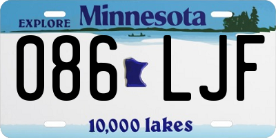 MN license plate 086LJF