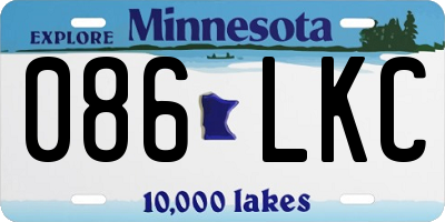 MN license plate 086LKC