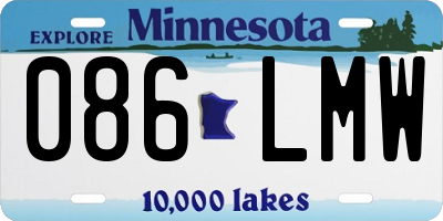 MN license plate 086LMW