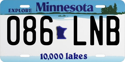 MN license plate 086LNB