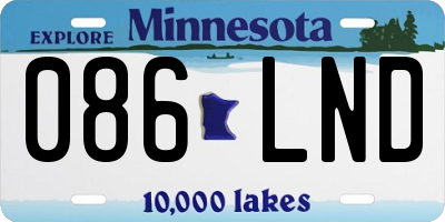 MN license plate 086LND