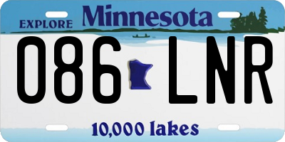 MN license plate 086LNR