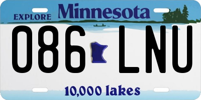 MN license plate 086LNU
