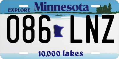 MN license plate 086LNZ