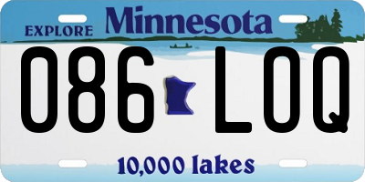 MN license plate 086LOQ