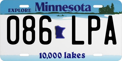 MN license plate 086LPA