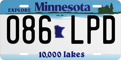 MN license plate 086LPD
