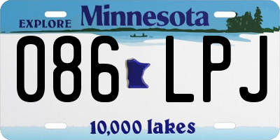 MN license plate 086LPJ