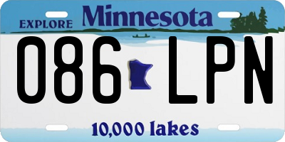 MN license plate 086LPN