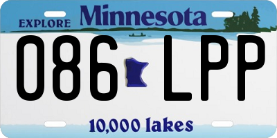 MN license plate 086LPP