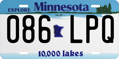 MN license plate 086LPQ