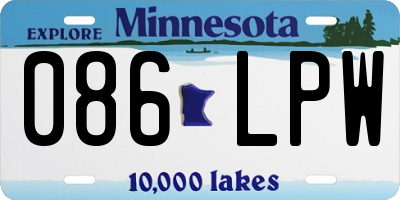 MN license plate 086LPW