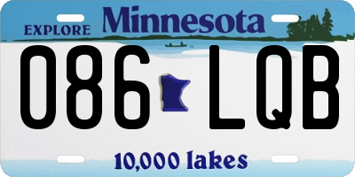 MN license plate 086LQB