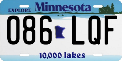 MN license plate 086LQF