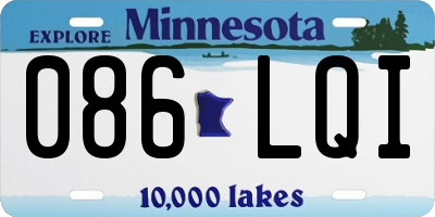 MN license plate 086LQI