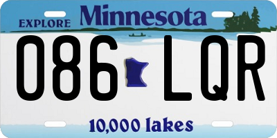 MN license plate 086LQR