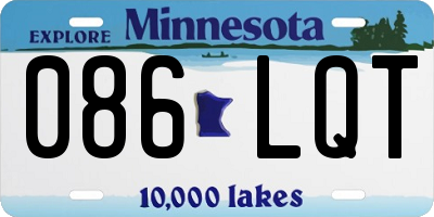 MN license plate 086LQT