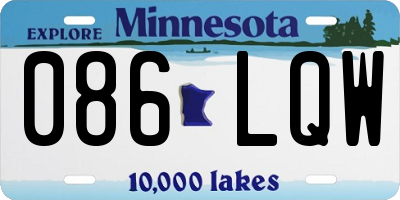 MN license plate 086LQW
