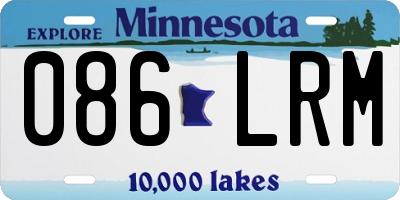 MN license plate 086LRM