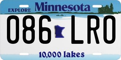 MN license plate 086LRO