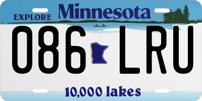 MN license plate 086LRU