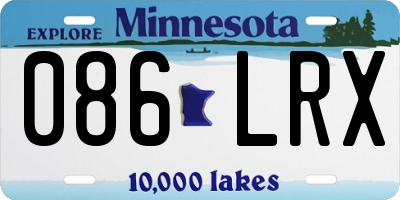 MN license plate 086LRX