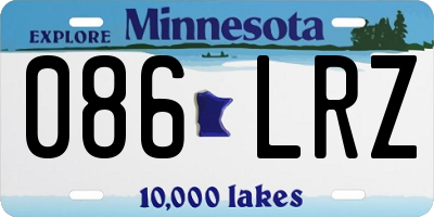 MN license plate 086LRZ
