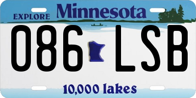 MN license plate 086LSB