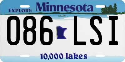 MN license plate 086LSI