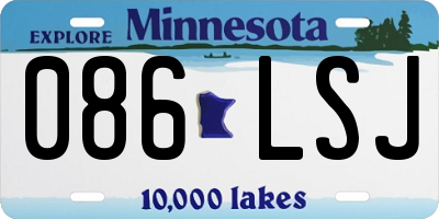 MN license plate 086LSJ