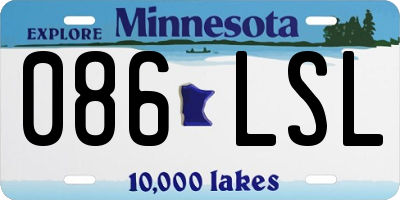 MN license plate 086LSL