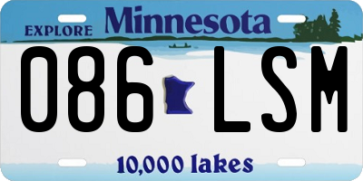 MN license plate 086LSM