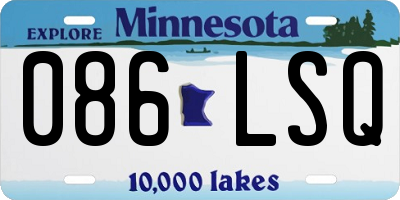 MN license plate 086LSQ