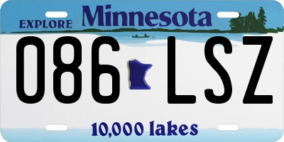 MN license plate 086LSZ