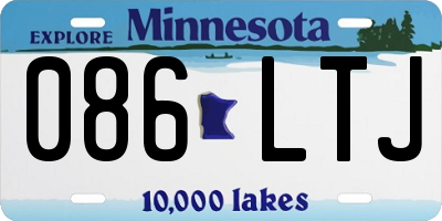 MN license plate 086LTJ