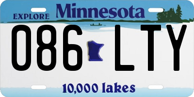 MN license plate 086LTY