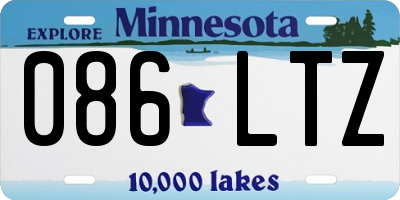 MN license plate 086LTZ