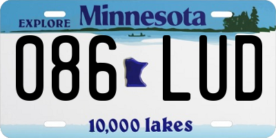 MN license plate 086LUD