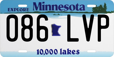 MN license plate 086LVP