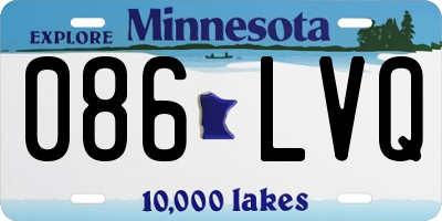 MN license plate 086LVQ