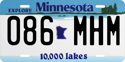 MN license plate 086MHM