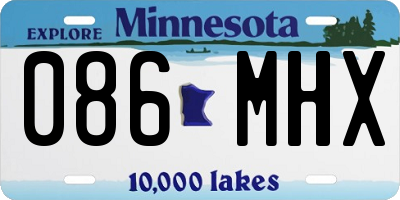 MN license plate 086MHX