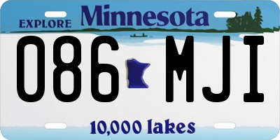 MN license plate 086MJI