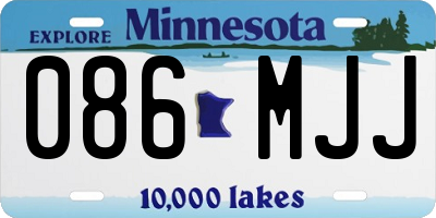 MN license plate 086MJJ
