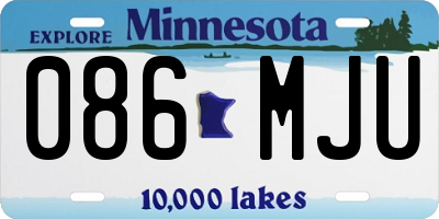 MN license plate 086MJU