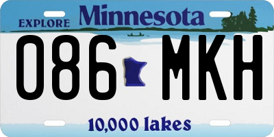 MN license plate 086MKH
